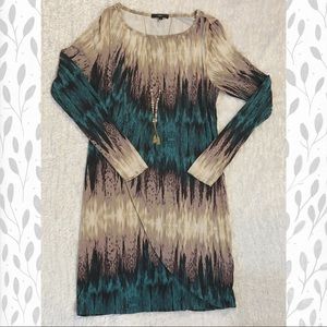 Tart tie-dye faux-wrap dress